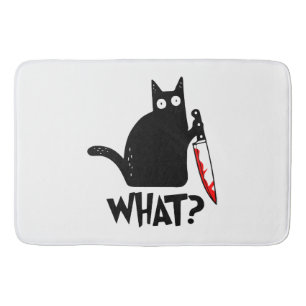Tapis De Bain Chat Meurtrier Avec Couteau