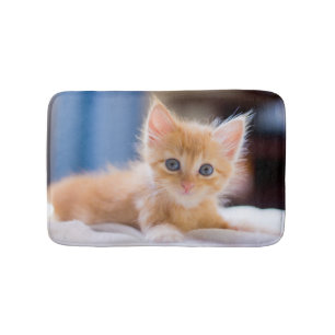 Tapis De Bain Chat mignon avec des yeux bleus