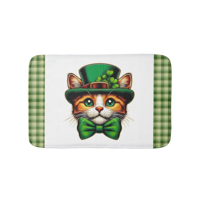 Tapis De Bain Chat mignon/chaton Saint Patrick's Day (Devant)
