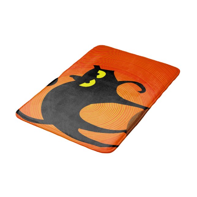 Tapis De Bain Chat noir (Angle)