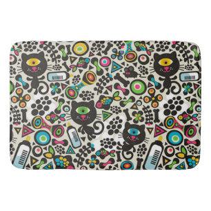 Tapis De Bain Chat noir à un oeil