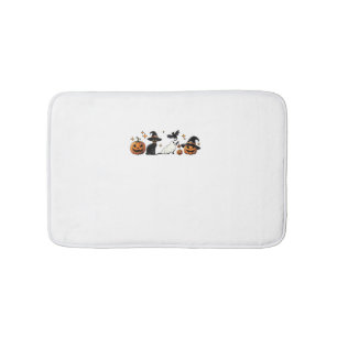 Tapis De Bain Chat noir Halloween Citrouille Boo Ghost sorcier É