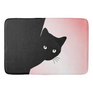 Tapis De Bain Chat noir Sly rose