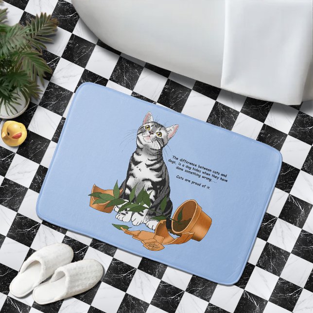 Tapis De Bain Chat plante (Créateur téléchargé)