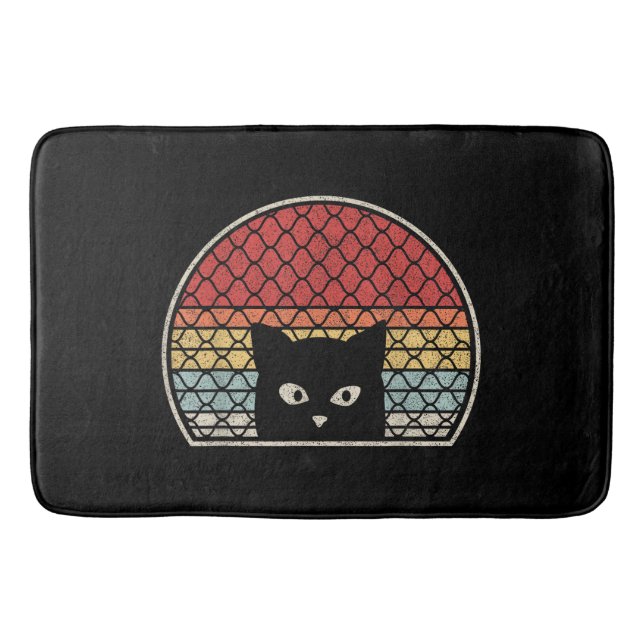 Tapis De Bain Chat Rétro Vintage (Devant)