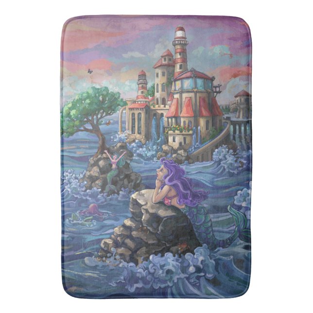 Tapis De Bain Château de la Sirène Art (devant Vertical)