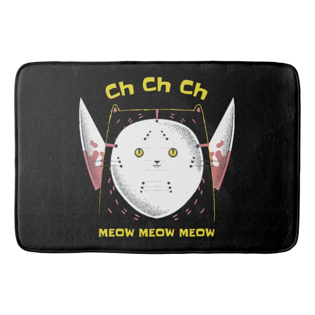 Tapis De Bain Chaton parfaitement terrifiant (Devant)