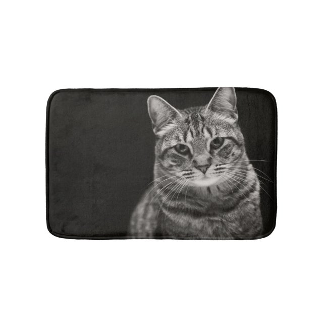 Tapis De Bain Chaton tigré noir (Devant)