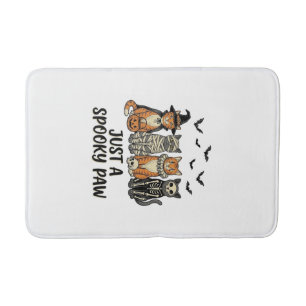 Tapis De Bain Chatons Halloween Patte Effrayante Design de Chemi