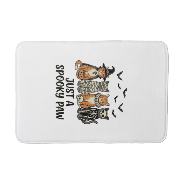 Tapis De Bain Chatons Halloween Patte Effrayante Design de Chemi (Devant)