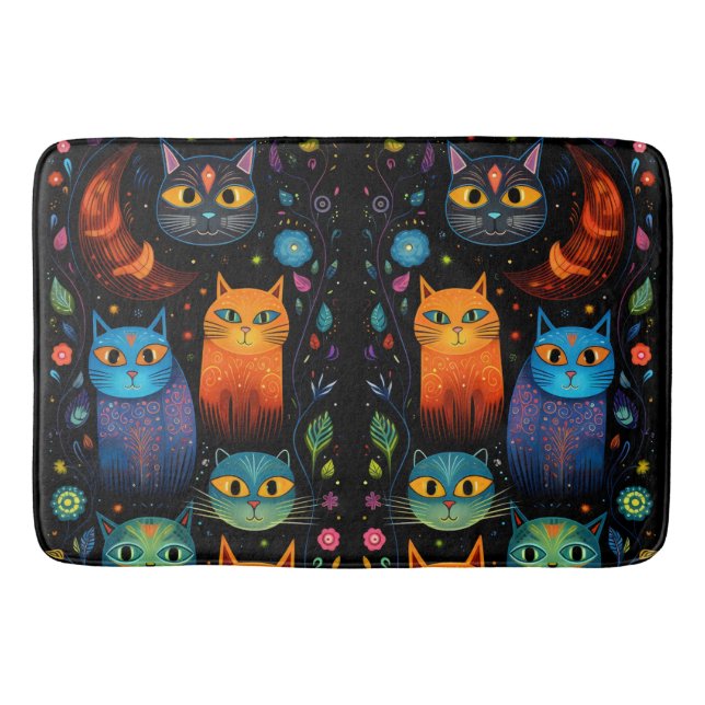 Tapis De Bain Chats bleus (Devant)