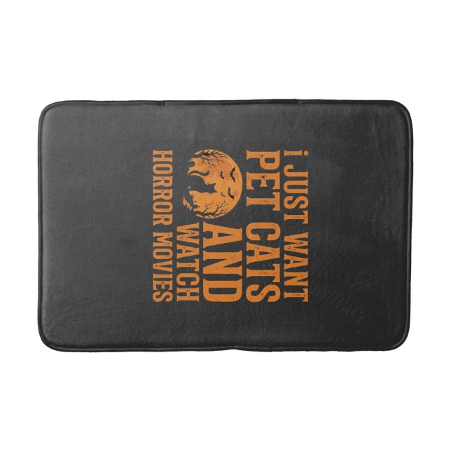 Tapis De Bain Chats de compagnie Films d'horreur Conception d'Ha (Devant)