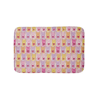 Tapis De Bain Chats mignons avec les coeurs affectueux