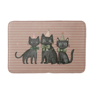 Tapis De Bain Chats noirs mignons Salle de bain pour enfants