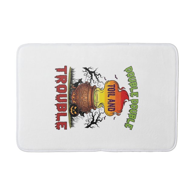 Tapis De Bain Chaudière Double Travail Problème Halloween Chat N (Devant)