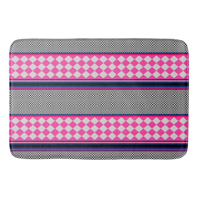 Tapis De Bain Check Stripes Harlequin Conception de Motif mixte (Devant)