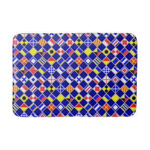Tapis De Bain Checkered Nautical Flags