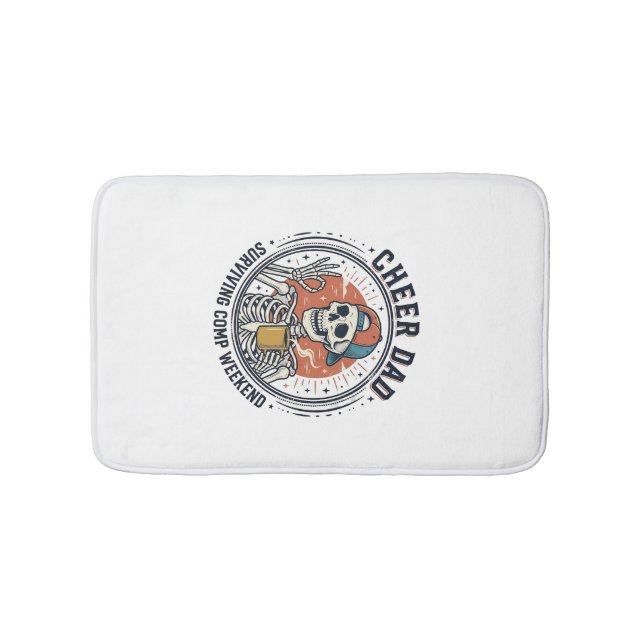 Tapis De Bain Cheer Dad Surviving Comp Weekend Skeleton Shirt_1 (Devant)