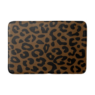 Tapis De Bain Cheetah Motif imprimé noir Brown