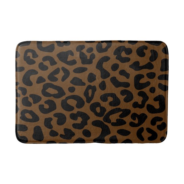 Tapis De Bain Cheetah Motif imprimé noir Brown (Devant)