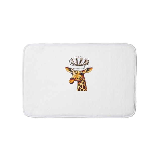 Tapis De Bain Chef Giraffe - Cute Giraffe Dans Un Chef Casquette (Devant)