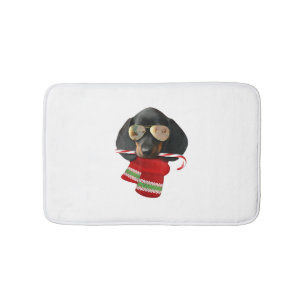 Tapis De Bain Chemise Dachshund mignon Noël Cadeau Amoureux de l