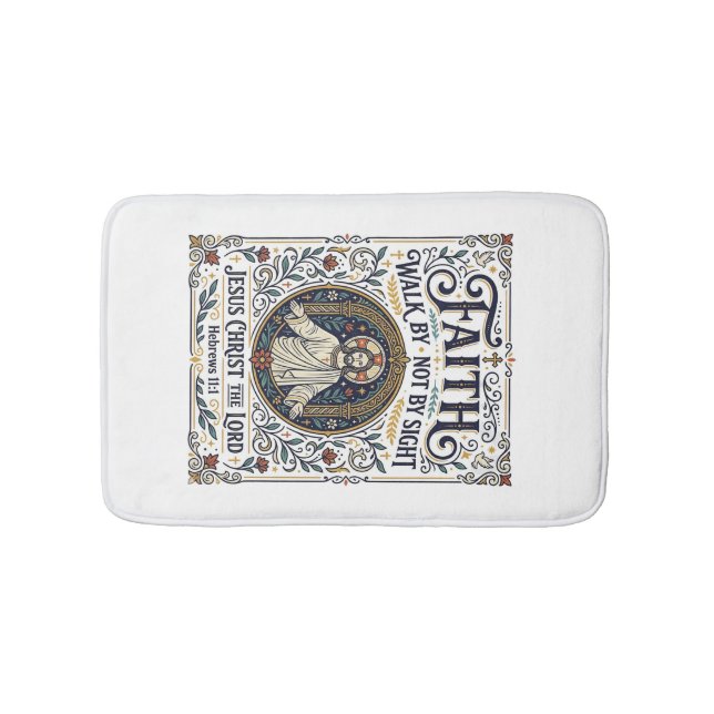 Tapis De Bain Chemise d'art d'écriture de journal de Bible de Jé (Devant)