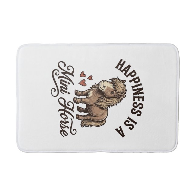 Tapis De Bain Chemise de conception de cheval miniature gravure  (Devant)