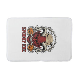 Tapis De Bain Chemise de Démon Halloween avec Gravure Vintage Ci