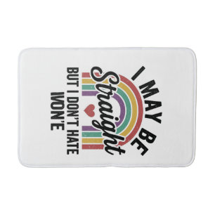 Tapis De Bain Chemise de fierté arc-en-ciel Straight But Kind vi