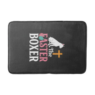Tapis De Bain Chemise de gravure vintage de chien de boxeur de P