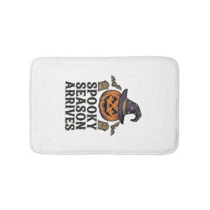 Tapis De Bain Chemise de gravure vintage Halloween Citrouille de