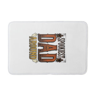 Tapis De Bain Chemise de papa Halloween Père effrayant Gravure v
