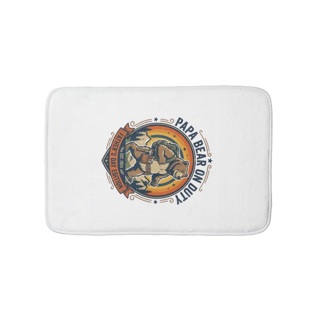 Tapis De Bain Chemise de Papa Ours en Service pour la Fête des P (Devant)