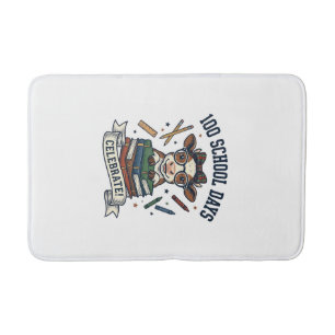 Tapis De Bain Chemise de professeur de gravure vintage de vache