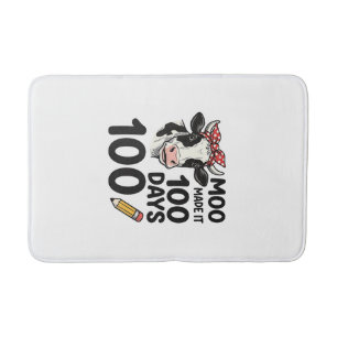 Tapis De Bain Chemise de vache 100 jours Gravure vintage design