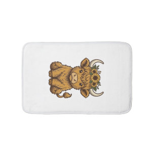 Tapis De Bain Chemise de vache des Highlands Art de veau au tour
