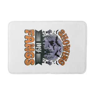Tapis De Bain Chemise de vampire Halloween vintage montrant mes