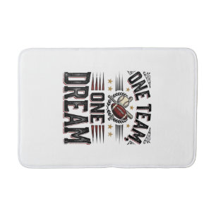 Tapis De Bain Chemise d'équipe sportive vintage One Team One Dre