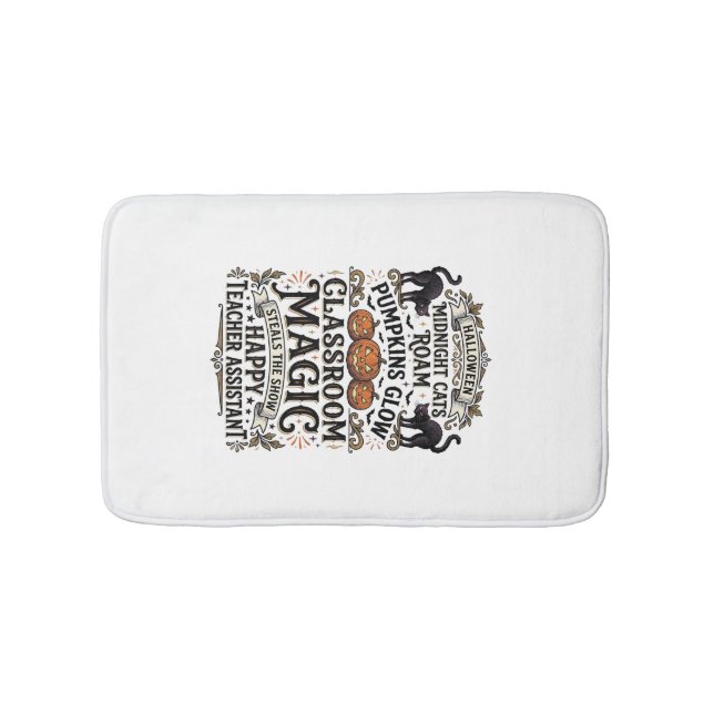 Tapis De Bain Chemise d'Halloween d'Assistant d'Enseignant avec  (Devant)