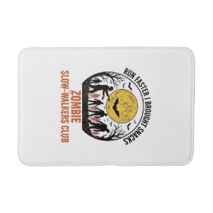 Tapis De Bain Chemise drôle de zombie avec lune gravée et humour