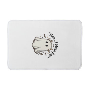 Tapis De Bain Chemise fantôme de vache mignonne Halloween Meugle