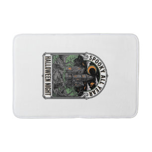 Tapis De Bain Chemise Maison Hantée Halloween Sorcière Vintage_1