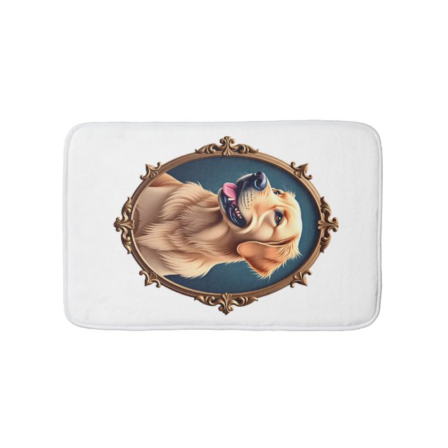 Tapis De Bain Chemise ovale cameo Retriever doré patriotique 2 (Devant)