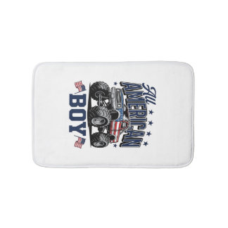 Tapis De Bain Chemise Patriotique Vintage de Monster Truck pour