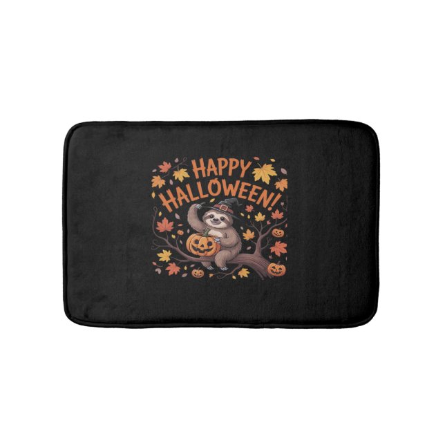 Tapis De Bain Chemise T-Shirt de la fête d'Halloween de Sloth (Devant)