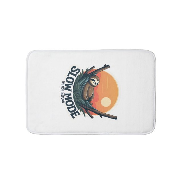 Tapis De Bain Chemise vintage de paresseux endormi drôle de mati (Devant)
