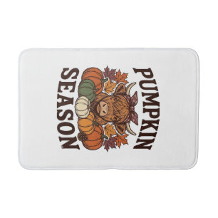 Tapis De Bain Chemise vintage de saison de citrouille de vache h