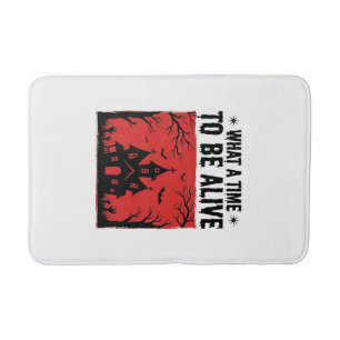 Tapis De Bain Chemise Vintage Halloween Haunted House What A Tim