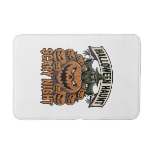 Tapis De Bain Chemises de gravure vintage citrouilles Halloween 